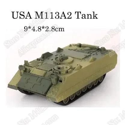 1pcs 1:72 4D Plastic Assemble Tank Kits World War II Model Puzzle Assembling Military Sand Table Toys For Children - petguardiansupplies