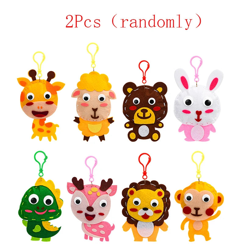 DIY Animal Keychain Pendant Creative Handcraft Children Toys Cartoon Handemade Parent-child Interactive Crafts Educational Toys - petguardiansupplies