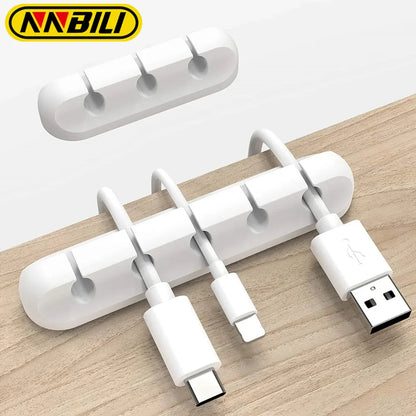 NNBILI Cable Holder Clips Cable Organizer Silicone USB Cable Winder Management Clips Self Adhesive for Mouse Keyboard Headset - petguardiansupplies