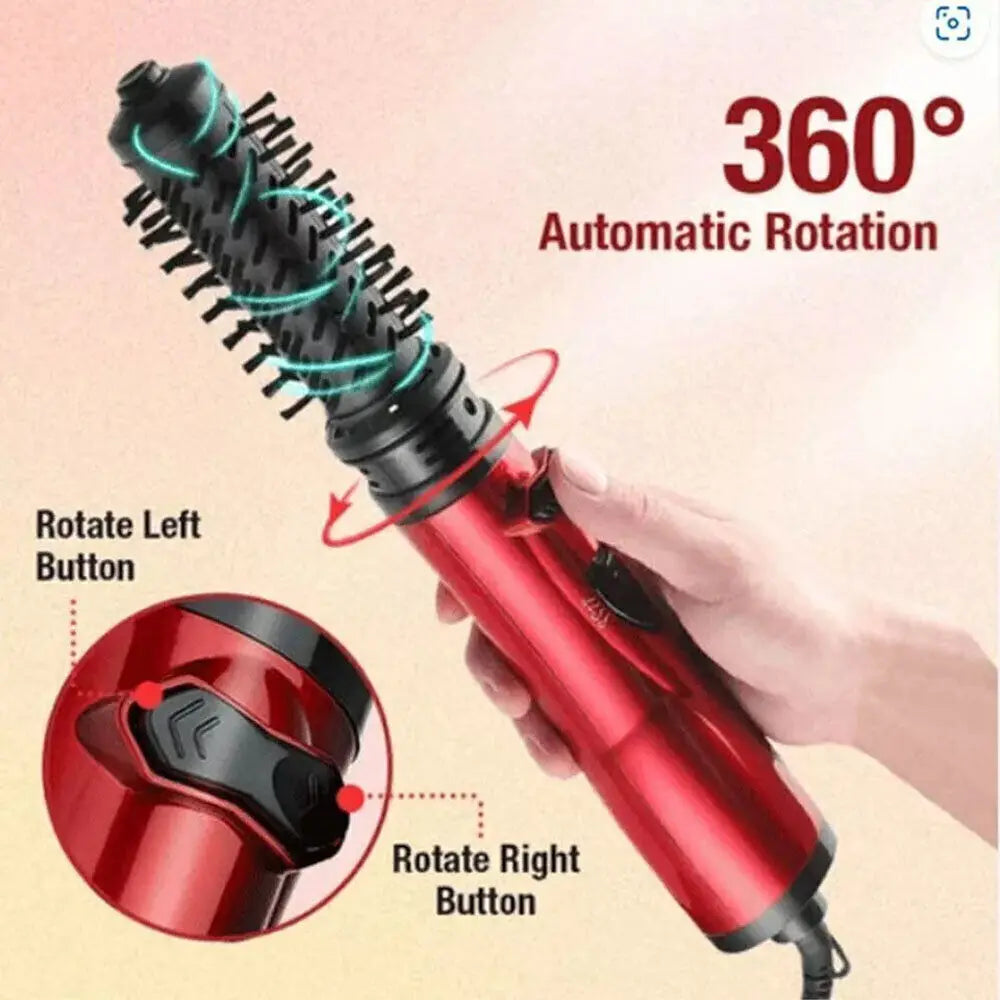 3-In-1 Hot Air Styler And Dryer Rotating Hair Straightener Brush - petguardiansupplies