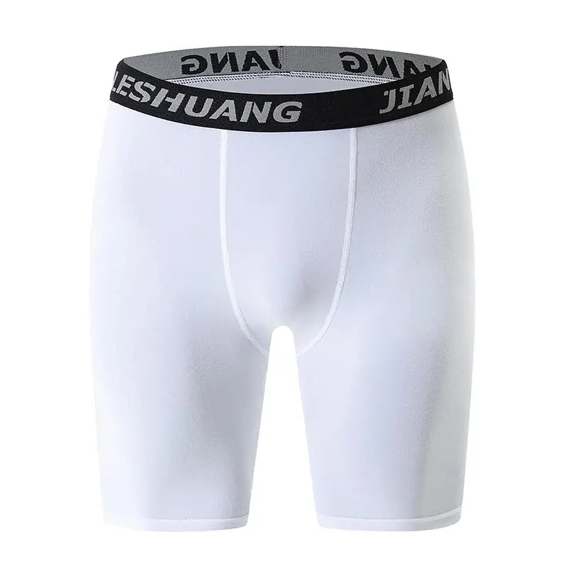 1/5 Pcs Men's Plus Size Black And White Long Sports Underwear Running Fitness Basketball Football Elastic Waist Shorts Teenagers - petguardiansupplies