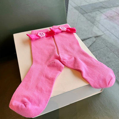 Kawali Anime Barbie Home Floor Socks Pink Fashion Sweet Warm Soft Comfortable Ins Cute Girls Gift Birthday Gift For Girlfriend - petguardiansupplies