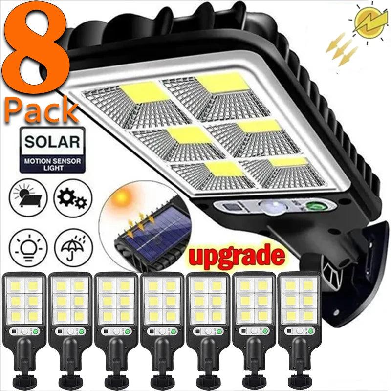 Solar Street Lights Outdoor, Solar Lamp With 3 Light Mode Waterproof Motion Sensor Security Lighting for Garden Patio Path Yard - petguardiansupplies