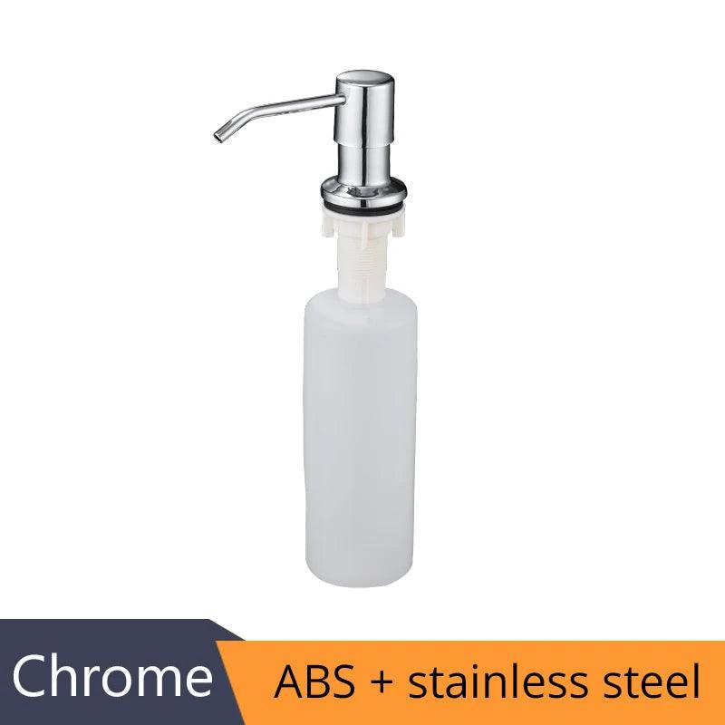 Deck Mounted Kitchen 400ml Soap Dispensers Stainless Steel Pump Chrome Finished for Kitchen Built in Counter top Dispenser 2309 - petguardiansupplies