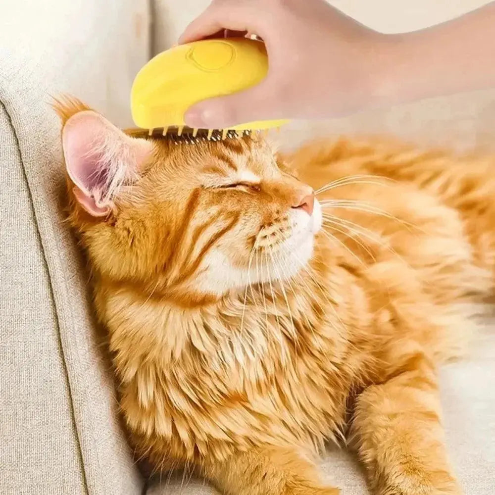 Cat Dog Steam Brush Electric Spray Water Spray Kitten Pet Comb Soft Silicone Depilation Cats Bath Hair Brush Grooming Supplies - petguardiansupplies