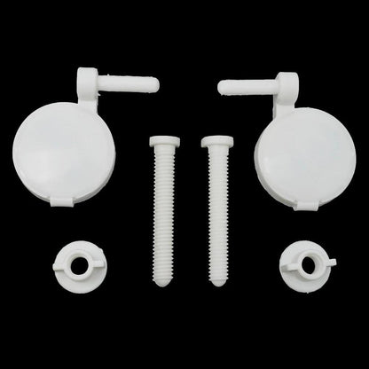 2Pcs Toilet Pew Hinges With Bolts And Screws Toilet Fixing Accessories ABS Plastic Toilet Seats Hinges Repair Tools High Quality - petguardiansupplies