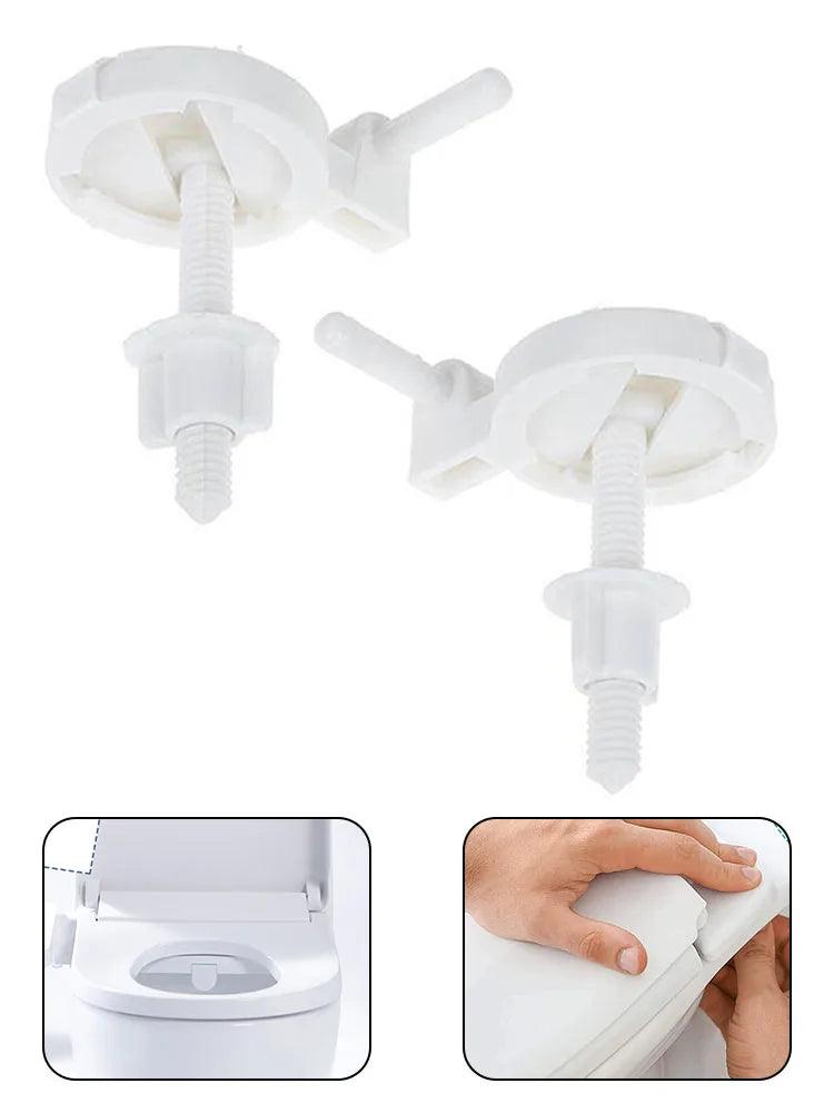 2Pcs Toilet Pew Hinges With Bolts And Screws Toilet Fixing Accessories ABS Plastic Toilet Seats Hinges Repair Tools High Quality - petguardiansupplies