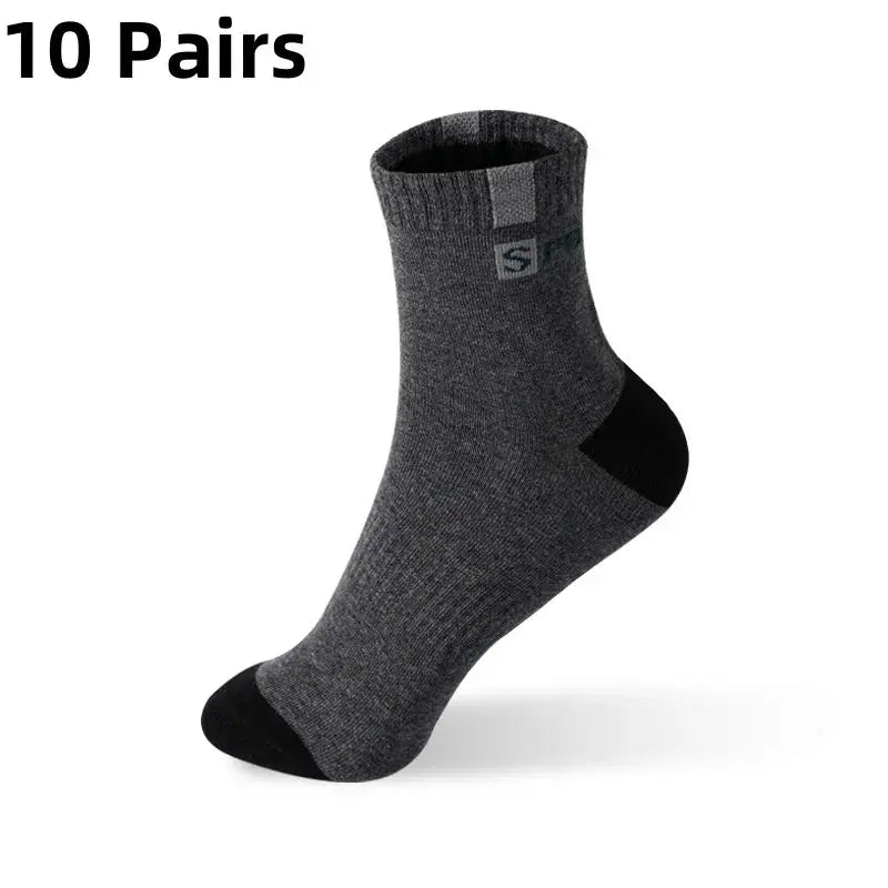 5/10 Pairs Men Bamboo Fiber Autumn Winter Men Socks Breathable Cotton Sports Sock Breathable Deodorant Business Socks Size 37-43 - petguardiansupplies