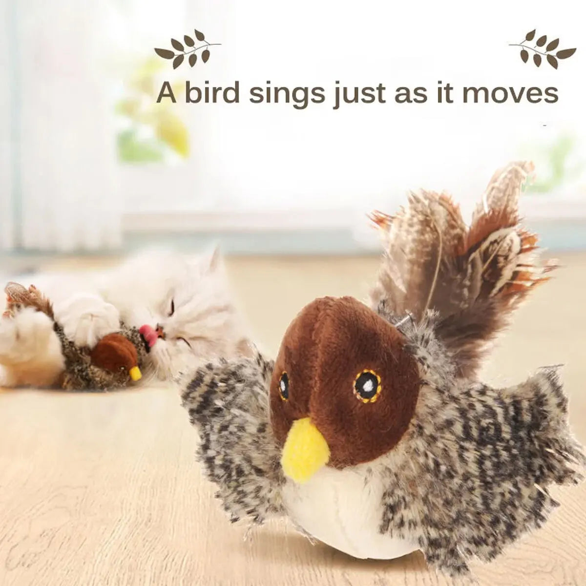 Chirping Toy, Interactive Cat Bird Toys Funny Squeak Kitten Toy - petguardiansupplies