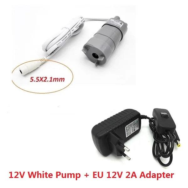 Best Sale 12V 24V 600L/H High Pressure Dc Submersible Water Pump Three-wire Micro Motor Water Pump with Adapter - petguardiansupplies