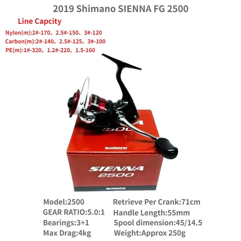 2019 SHIMANO SIENNA FG 500 1000 2000 2500 2500HG C3000 4000 Spining Fishing Reel - petguardiansupplies