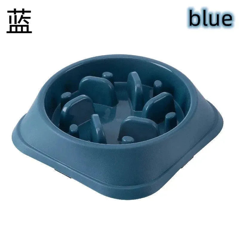 Pet Cat Dog Slow Food Bowl Fat Help Healthy Round Anti-choking Thickened And Non-slip Multiple Colors Shapes - petguardiansupplies