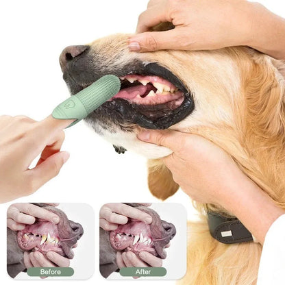 Soft Silica Gel Toothbrush For Dogs Applicable To Pet Shop oll For Dogs Finger Toothbrush Dental Plaque Care Tools Accessories - petguardiansupplies