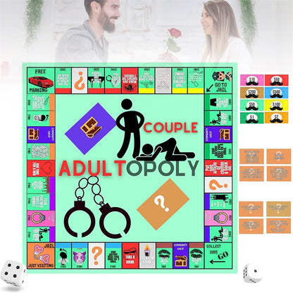 Adultopoly Board Game Couple Board Game Couples Games for Adults Board Games for Adults Relationship Card Game Bedroom Games - petguardiansupplies