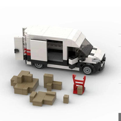 MOC Speed Champion MOC-134747 Car Toy Building Block Model 326PCS White Van Model Ornament Puzzle Boy Toy Birthday ChristmasGift - petguardiansupplies