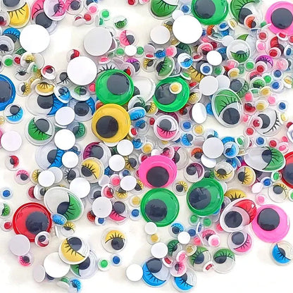 400/210PCS Self Adhesive Doll  Eyes for DIY Craft Toys Googly Wiggly Eyes Scrapbooking Decor Craft Supplies 4/5/6/7/8/10/12mm - petguardiansupplies