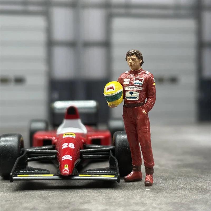 1/64 Scale Ayrton Senna Figures and F1 Racing Car Model Dioramas Diecast Alloy Car Scene Accessories Miniature Collection - petguardiansupplies