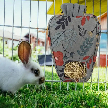 Rabbit Feeder Bag Food Grass Hay Feeder For Pet Chinchillas Dutch Pig Feeding Bag Feeder Bag Hay Food For Small Pets - petguardiansupplies