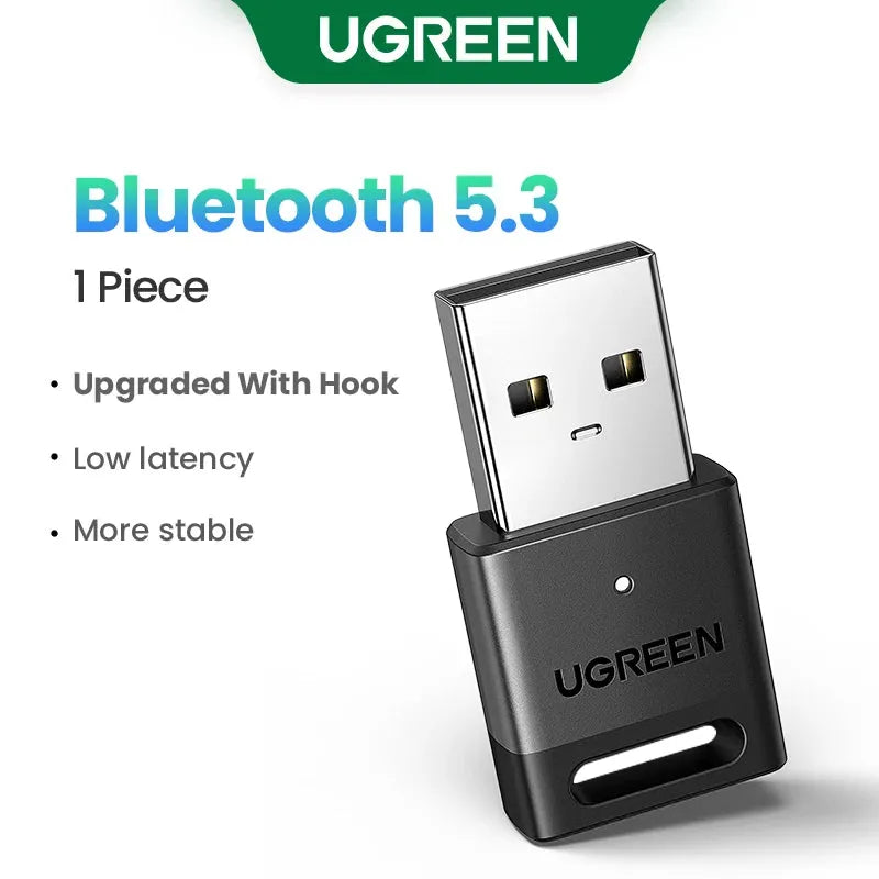 UGREEN USB Bluetooth 5.3 5.4 Dongle Adapter for PC Speaker Wireless Mouse Keyboard Music Audio Receiver Transmitter Bluetooth - petguardiansupplies