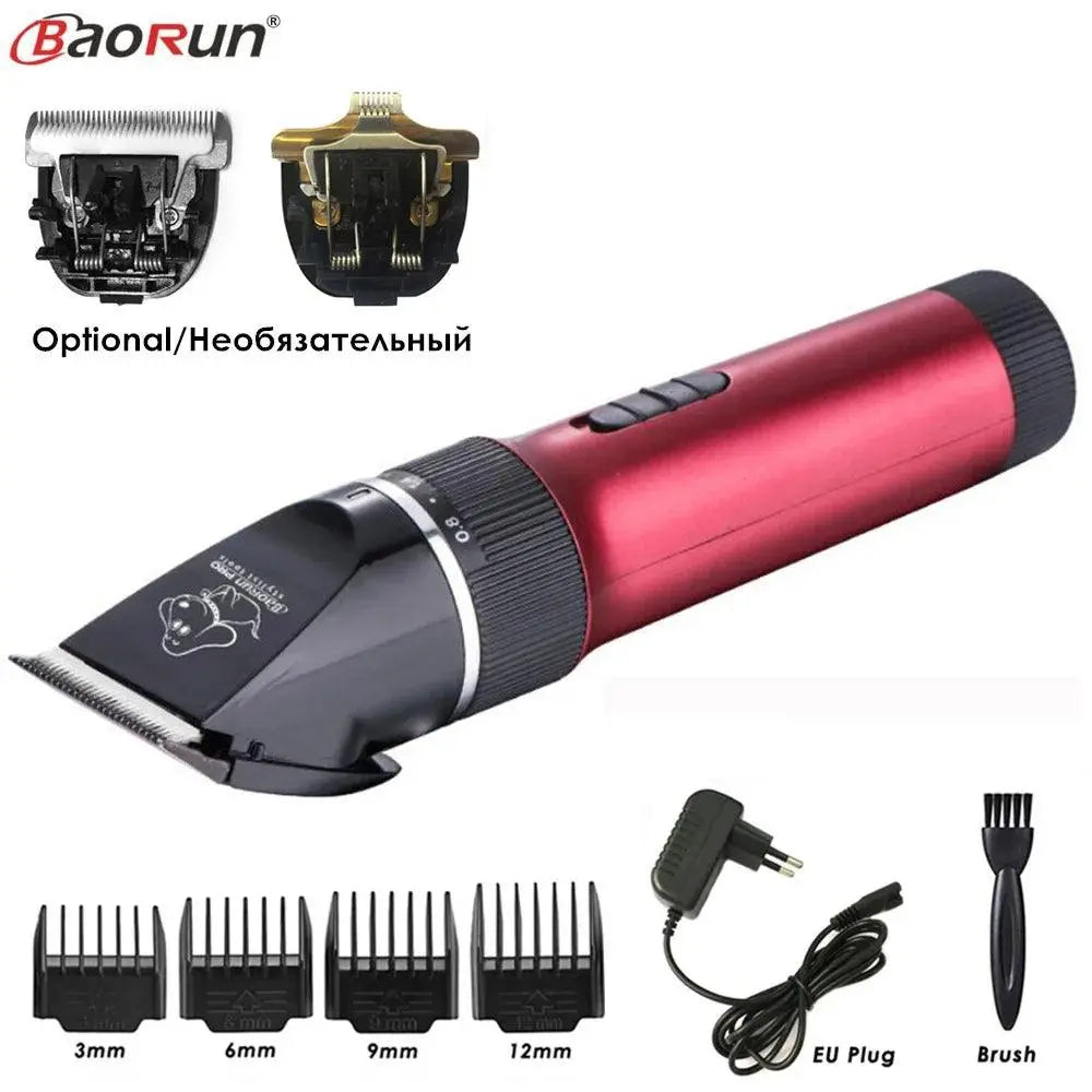 BaoRun P6 Professional Dog Hair Trimmer Rechargeable Pet Cat Grooming Clipper Shaver Low-noise Electric Cutters Haircut Machine - petguardiansupplies