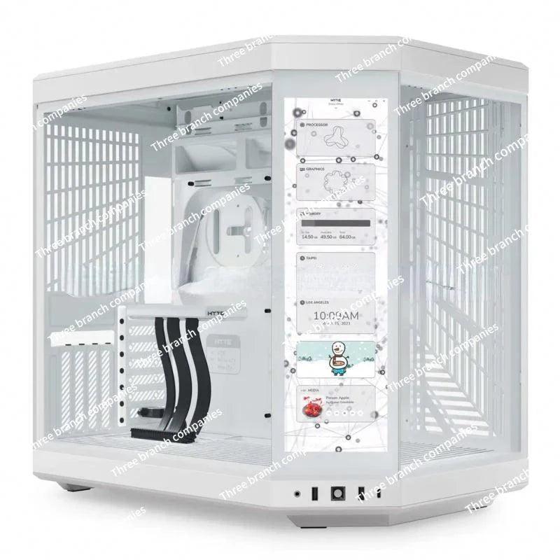 New HYTE Y70 Touch Dual Chamber ATX Mid Tower Modern Aesthetic Case with Integrated 4K LCD Touchscreen - petguardiansupplies