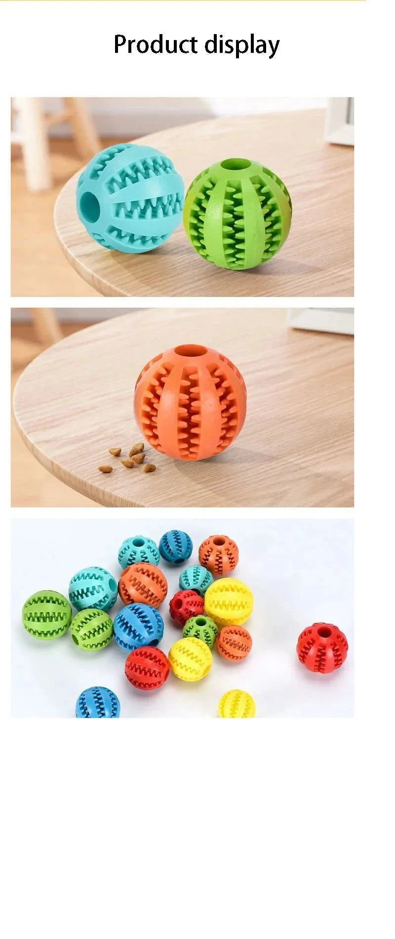 Natural Rubber Pet Dog Toys Dog Chew Toys Tooth Cleaning Treat Ball Extra-tough Interactive Elasticity Ball5cm for Pet Products - petguardiansupplies