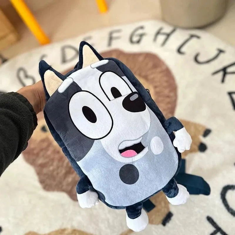 Bluey Family Cosplay Kindergarten Child Cartoon School Bag Bluebin Dog Backpack Kawaii Bluey Orange Dog Children's Backpack Toys - petguardiansupplies