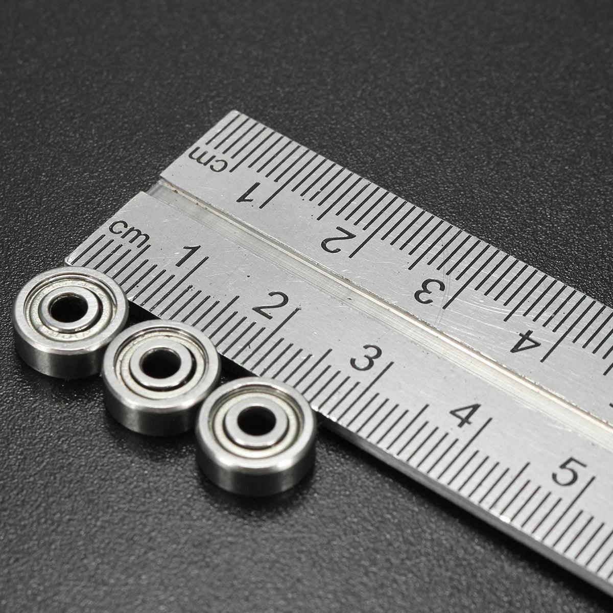 10pcs 693ZZ Miniature Ball Bearings 3x8x4mm Small Double Shielded Miniature Metal Steel Bearing - petguardiansupplies