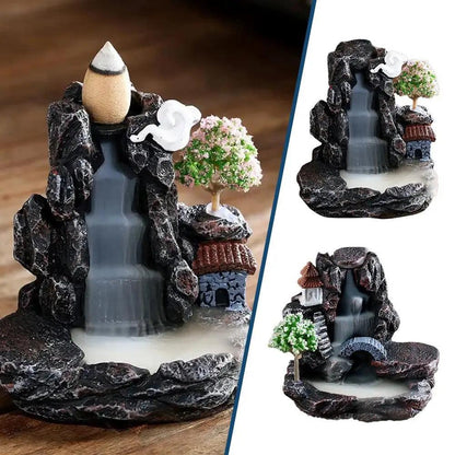 Creative Home Decorations Windproof Backflow Incense Burner Desktop Ornaments Indoor Incense Fountain&Candlestick - petguardiansupplies