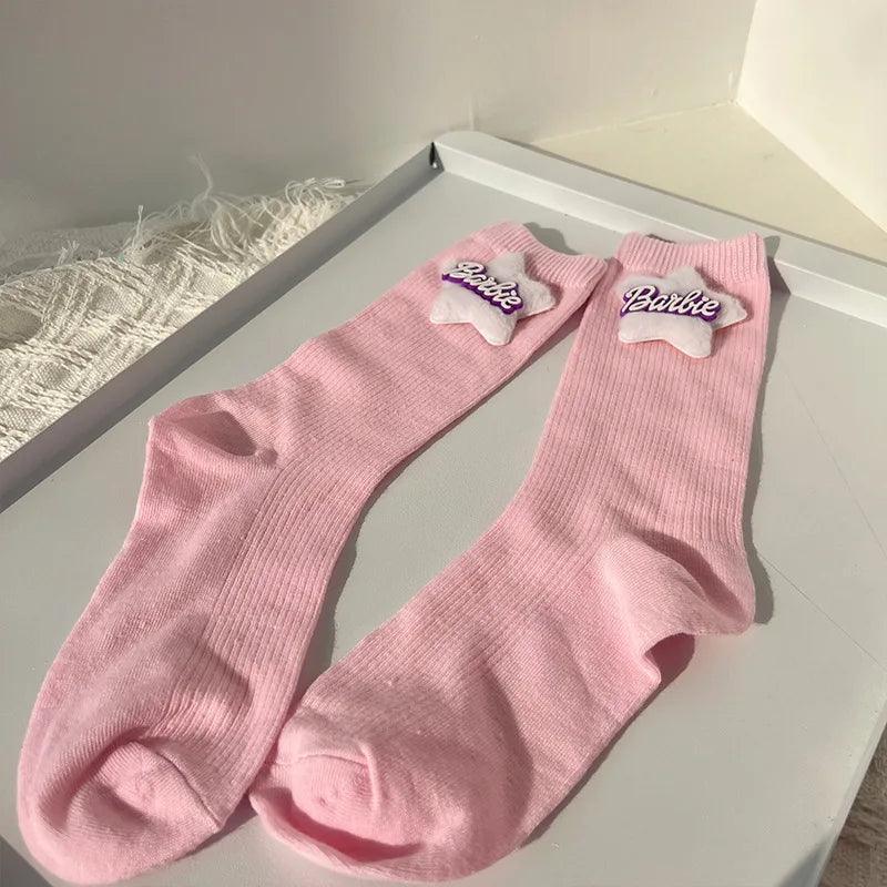 Kawali Anime Barbie Home Floor Socks Pink Fashion Sweet Warm Soft Comfortable Ins Cute Girls Gift Birthday Gift For Girlfriend - petguardiansupplies