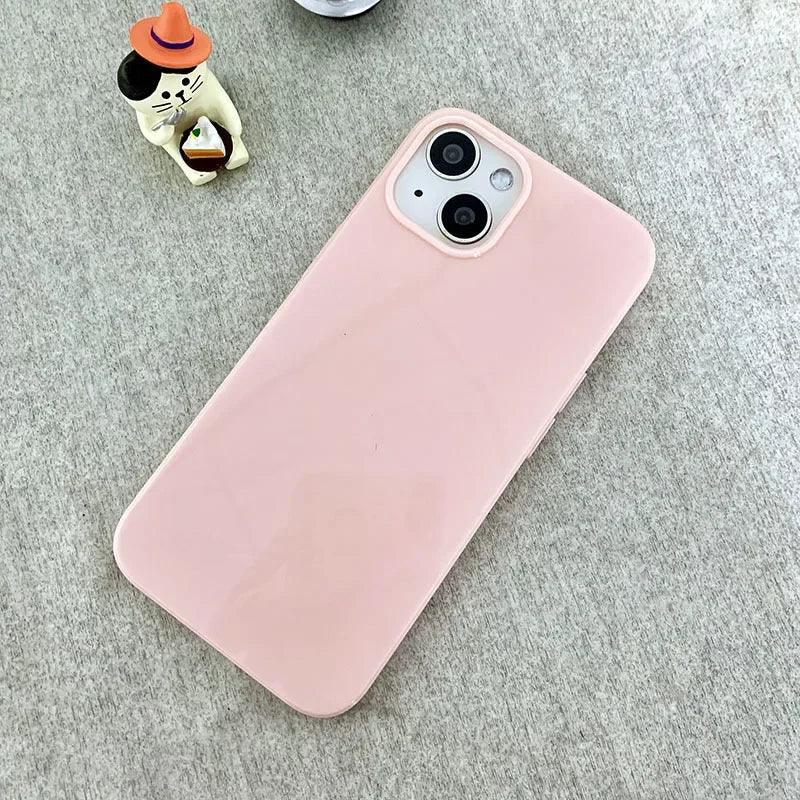 Simple Pink Straight Edge For iPhone 13 Pro Case 12 Phone Cover iPhone 11 Protective Case 14 Soft 7/8 Plus - petguardiansupplies