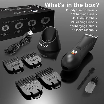 Rechargeable Electric Hair Clipper - Men's Facial Beard Body Grooming Kit - petguardiansupplies