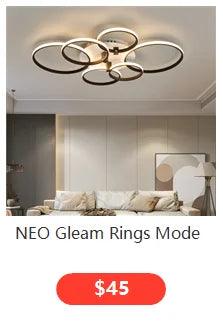 NEO Gleam Modern Led Ceiling Lihgts For Living Room Study room Bedroom Smart Home Alexa Ceiling Lamp fixtures Gold/Black Finish - petguardiansupplies