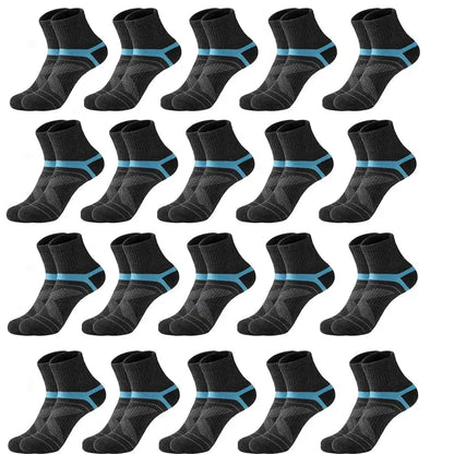 3/5/10/20 Pairs Lot Men's Socks Black Sports Socks Casual Run Autumn Winter High Quality Breathable Male Socks - petguardiansupplies