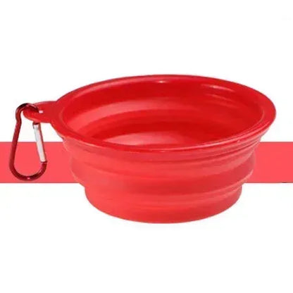 1000/350ml Solid Color Foldable Dog Bowl Food Container Collapsible Dog Bowl Water Dish Feeder Portable Water Bowl for Pet Cats - petguardiansupplies