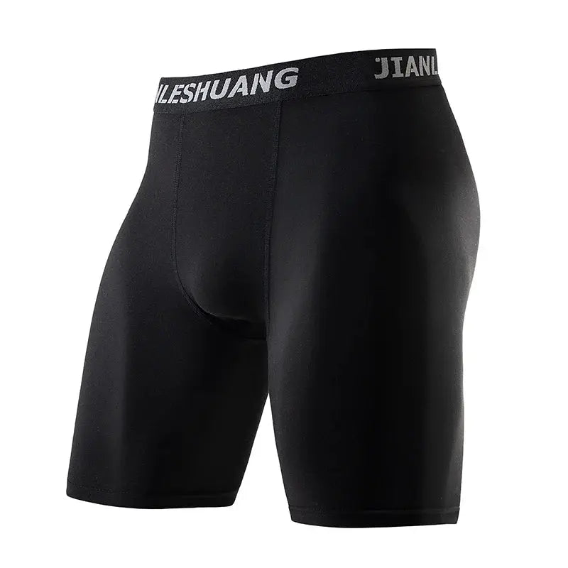 1/5 Pcs Men's Plus Size Black And White Long Sports Underwear Running Fitness Basketball Football Elastic Waist Shorts Teenagers - petguardiansupplies