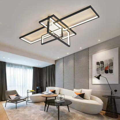 NEO Gleam Modern Led Ceiling Lihgts For Living Room Study room Bedroom Smart Home Alexa Ceiling Lamp fixtures Gold/Black Finish - petguardiansupplies