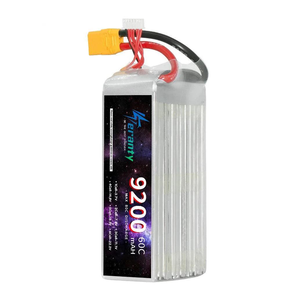 TERANTY 6S Lipo Battery 22.2V 60C 9200mAh Lipo Battery with EC5 XT90 Plug 6s Battery For RC Car Boat Truck Airplane UAV RACING - petguardiansupplies