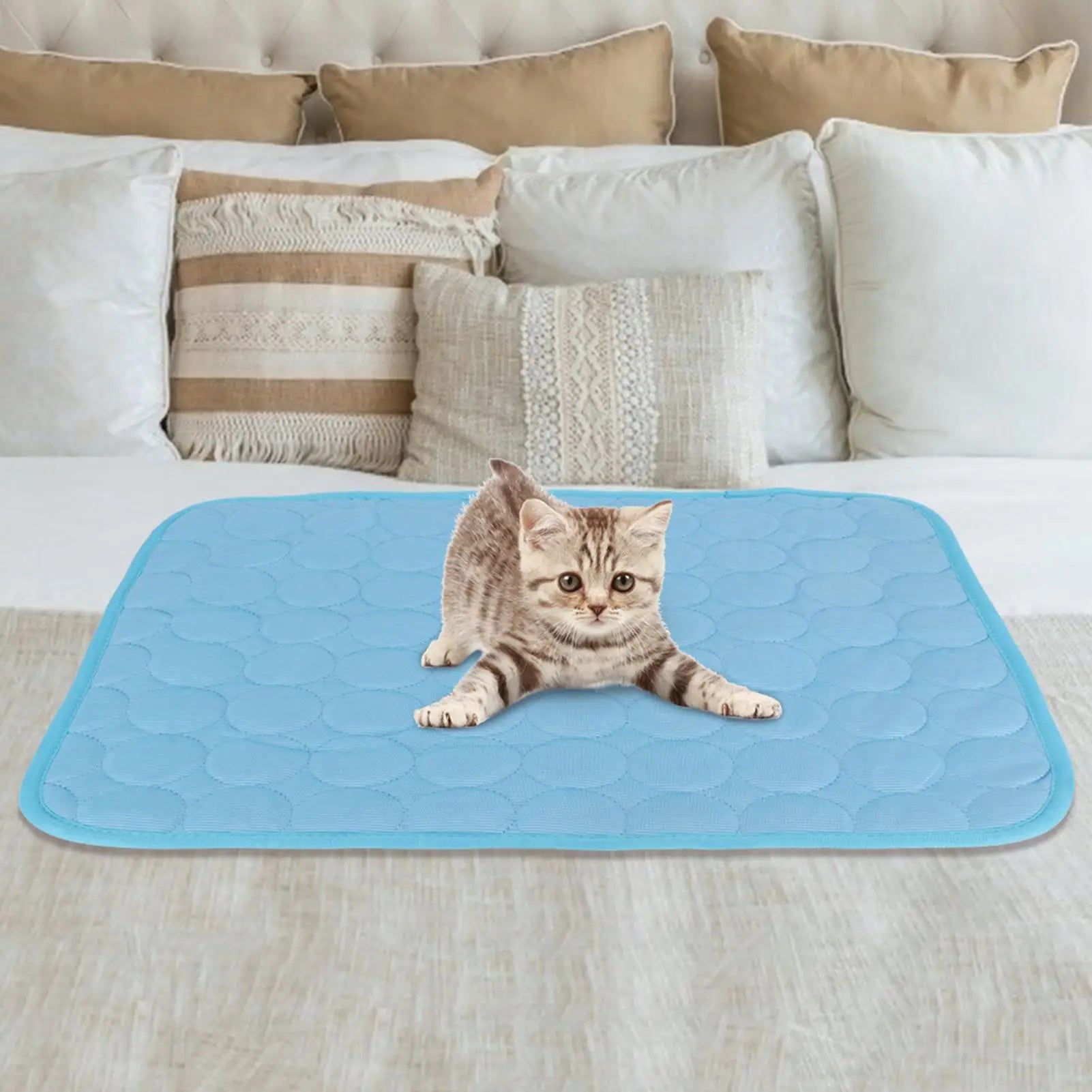 Self-Cooling Pet Mat for Dogs & Cats | Summer Cooling Pillow Bed for Hot Weather - petguardiansupplies