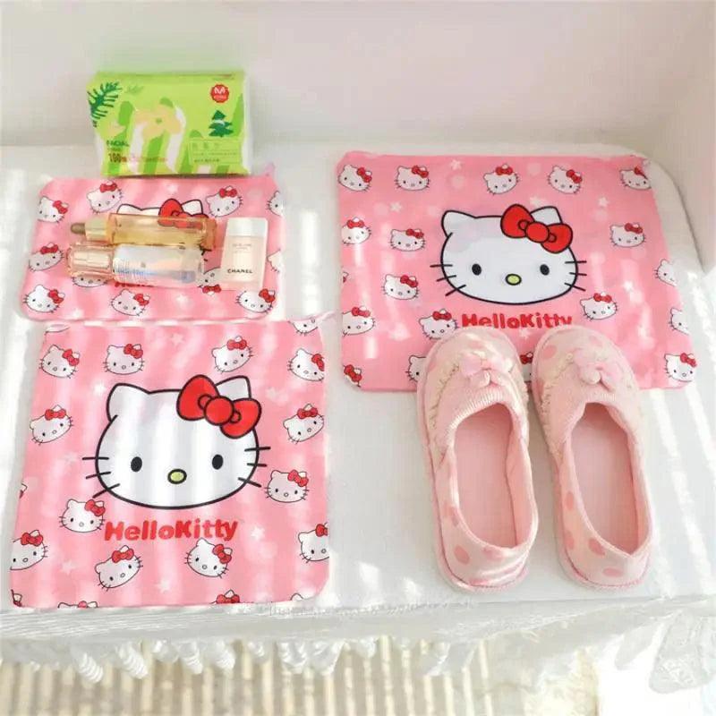 Kawaii Sanrio Hello Kitty Kuromi Portable Luggage Storage Bag Sorting Clothes Travel Bag 6 Pcs Set Combination Miscellaneous Bag - petguardiansupplies