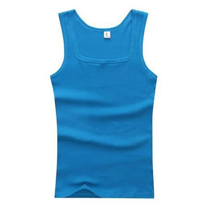 Hot Sale Summer Male clothes Women Basic Elastic tank top Pure Cotton Sleeveless Men's t-shirt Bodybuilding Fitness T-shirt - petguardiansupplies