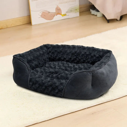 Livingandhome Soft Grey Pet Sleeping Bed for Small Medium Large  Removable Dogs Puppy Bed Pet Supplies - petguardiansupplies