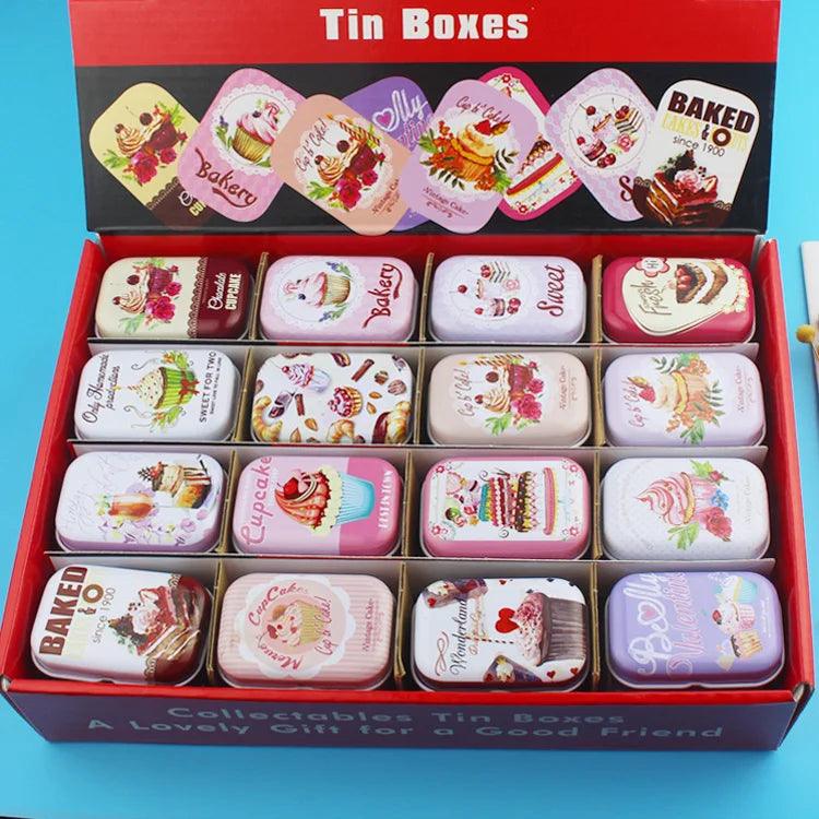 Colorful mini tin box sealed jar packing boxes jewelry, candy box small storage boxes cans coin earrings, headphones gift box - petguardiansupplies