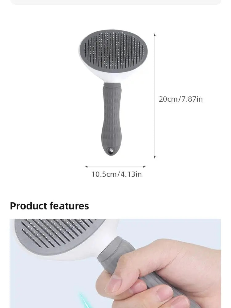 Pet Hair Removal Brush Dog Hair Comb Stainless Steel Automatic Hair Fading Cat Comb Pet Cleaning Grooming Supplies - petguardiansupplies