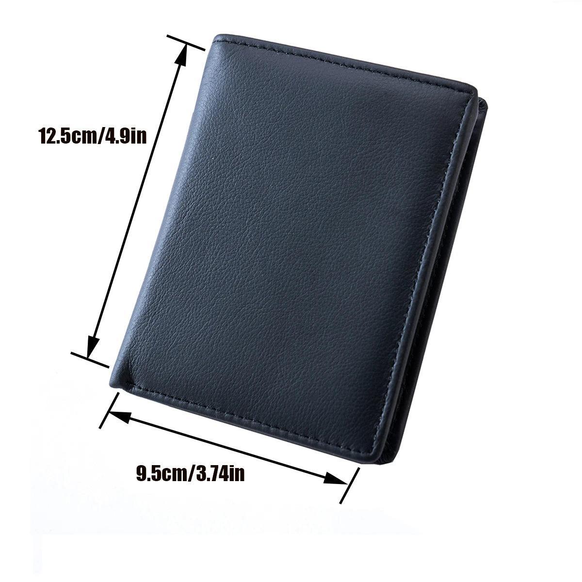 men's wallet Genuine Leather Wallets For Men Coin Purse Vertical Credit Card Holder Money Bag - petguardiansupplies