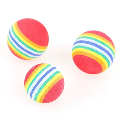 Puppy dog cat EVA colourful foam colorful ball Pet cat toy ball rainbow ball Self-help toys Pet toys - petguardiansupplies