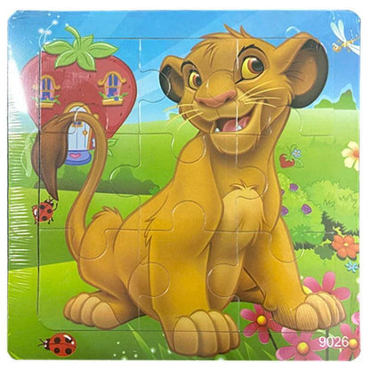 9pcs Kids Wooden Animal Puzzle Cute Cartoon Animal Puzzle Toys Early Educational Montessori Toys for Children - petguardiansupplies