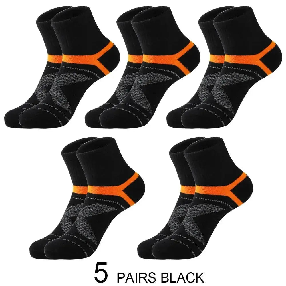 3/5/10/20 Pairs Lot Men's Socks Black Sports Socks Casual Run Autumn Winter High Quality Breathable Male Socks - petguardiansupplies