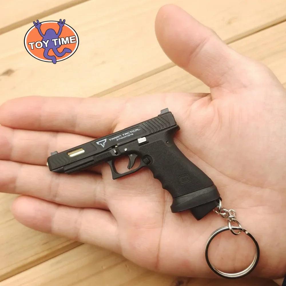 2023 New 1:3 Scale Glock 34 TTI Taran Tactical Alloy Mini Pistol Keychain Toy Shell Ejection Free Assembly Mini Gun Fidget Toy - petguardiansupplies