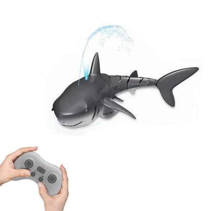 Smart Rc Shark whale Spray Water Toy Remote Controlled Boat ship Submarine Robots Fish Electric Toys for Kids Boys baby Children - petguardiansupplies